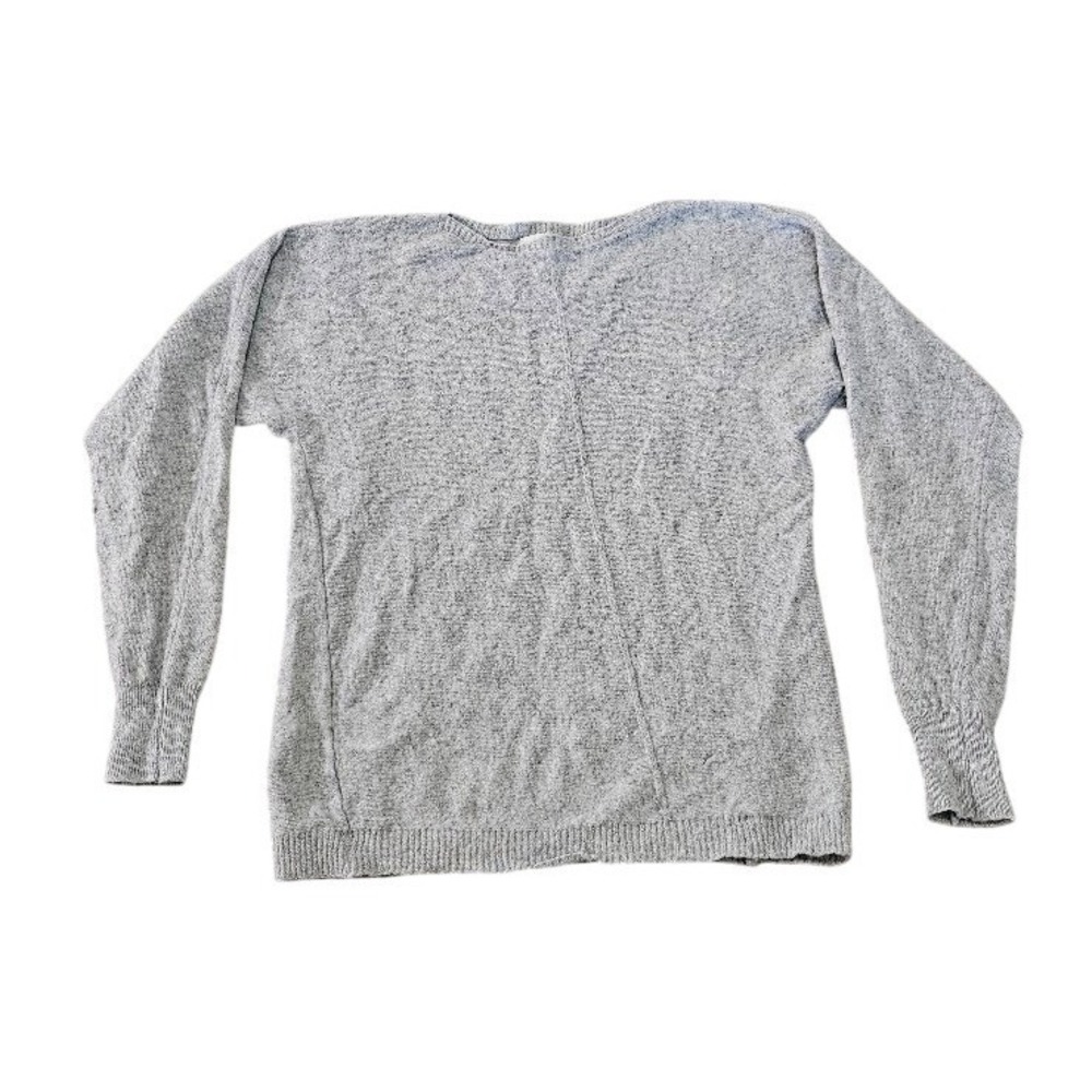 Bianco & Blu Italy Gray Wool Cashmere Silk Blend Knit Sweater Small Classic